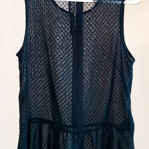 H&M Black Sleeveless Sheer Top